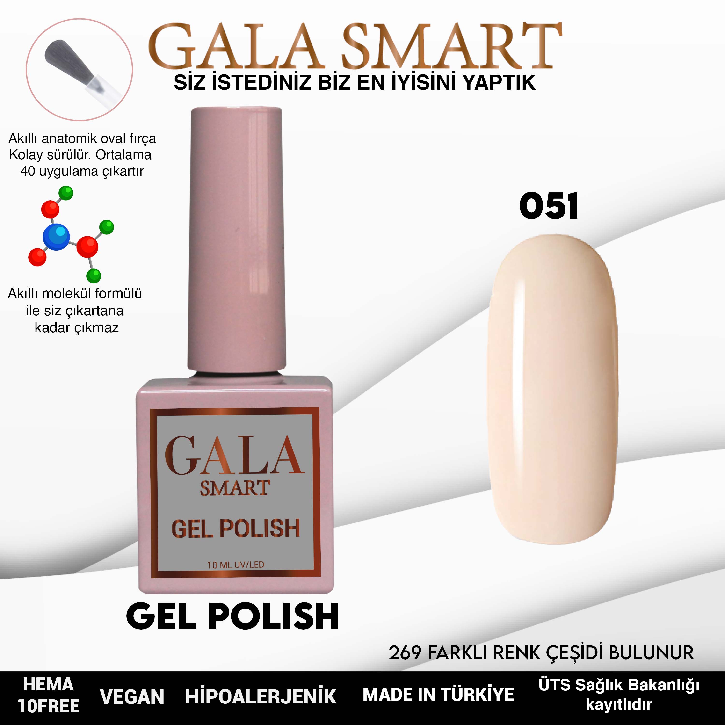 GALA SMART KLASİK SERİ KALICI OJE 