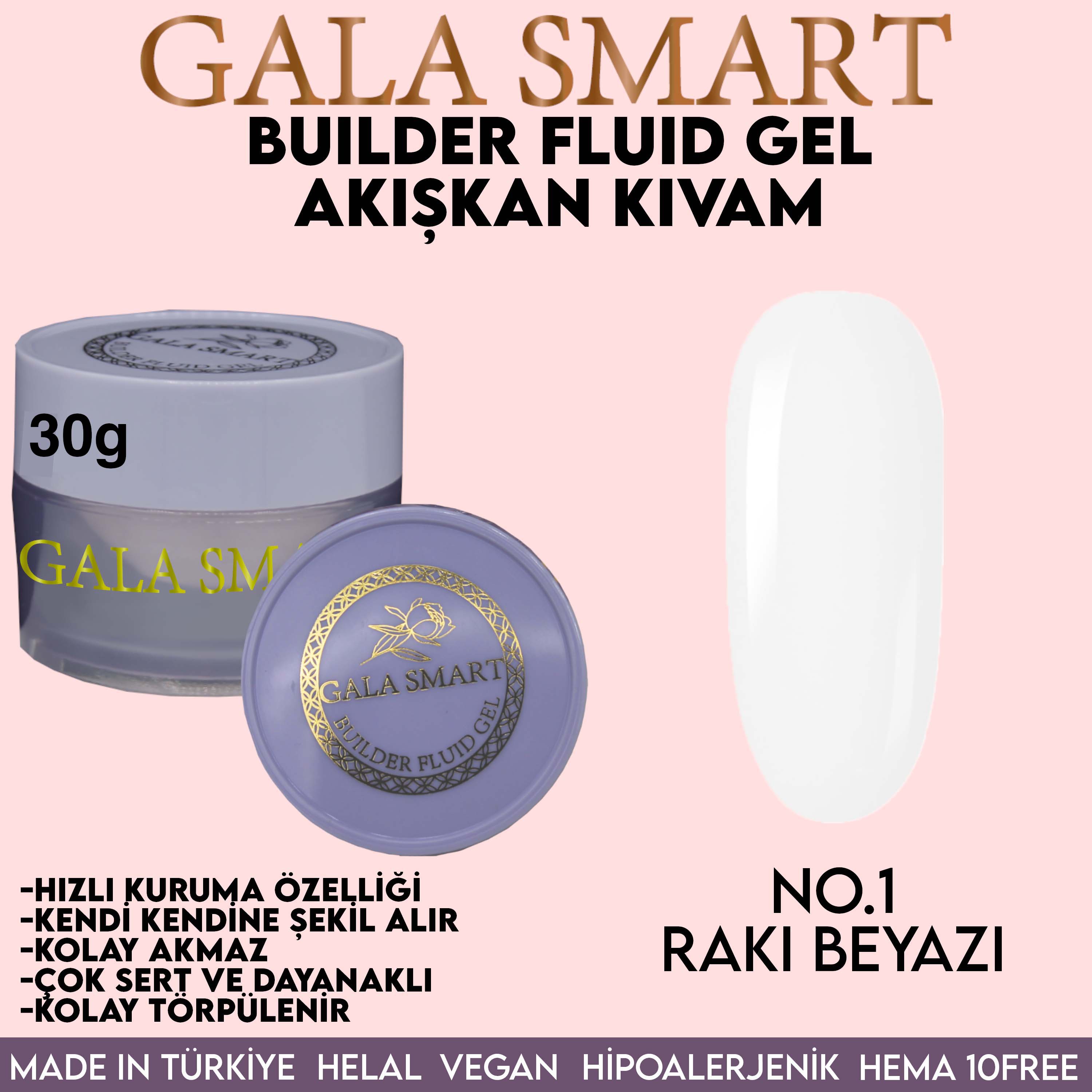 GALA SMART BUILDER FLUID JEL 30 G NO: 01 Rakı Beyazı