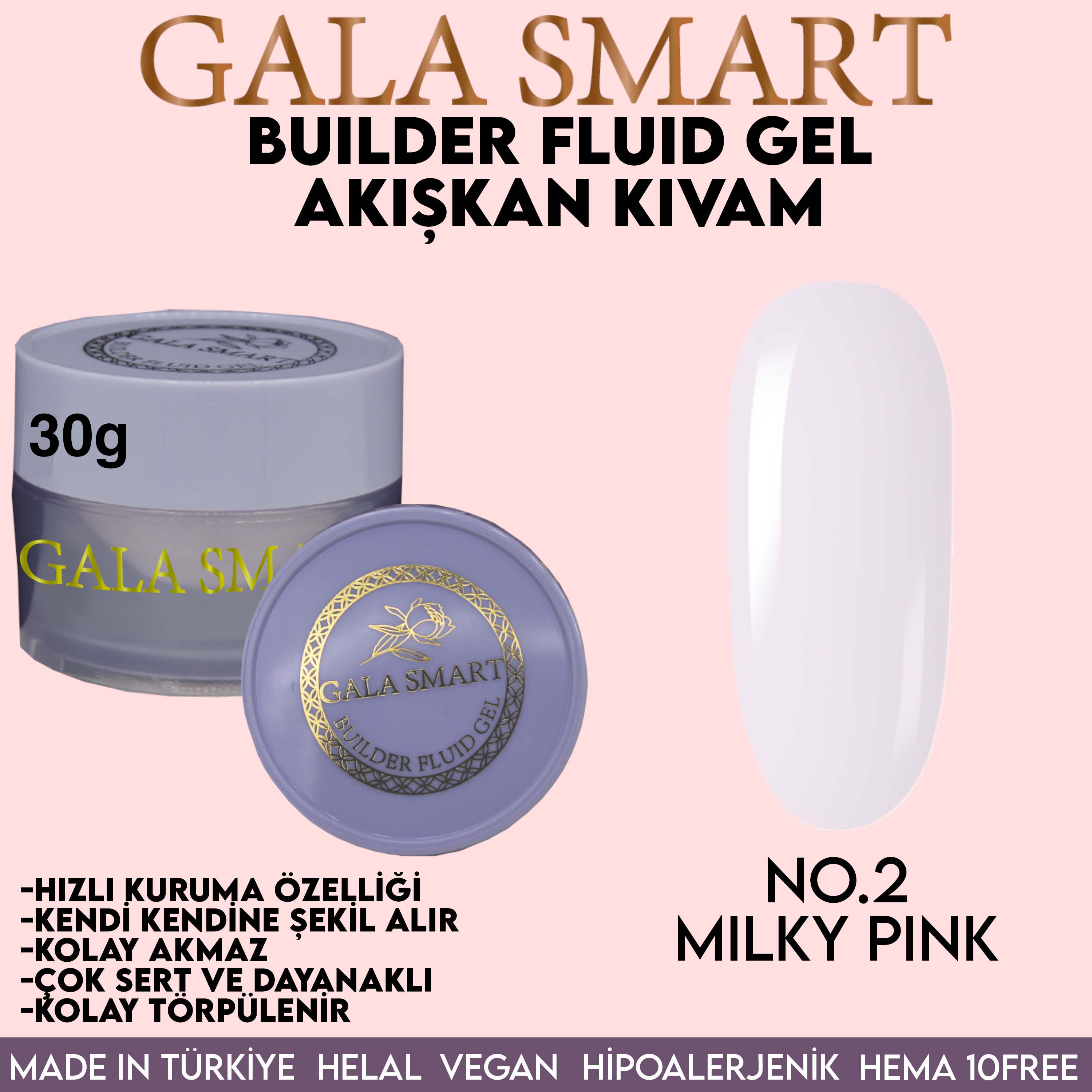 GALA SMART BUILDER FLUID JEL 30 G NO: 02 Milky Pink