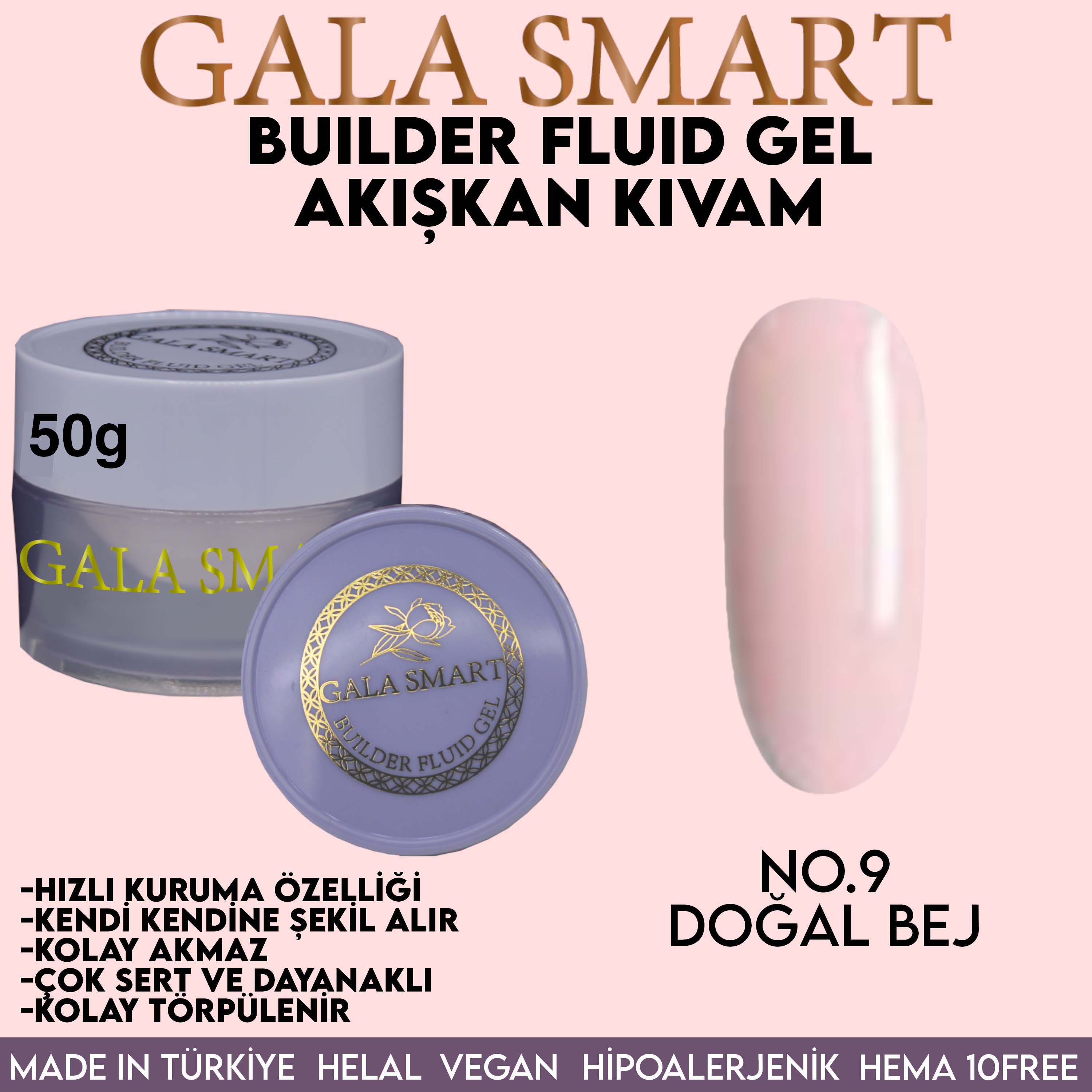 GALA SMART BUILDER FLUID JEL 50 G NO: 09 Doğal Bej