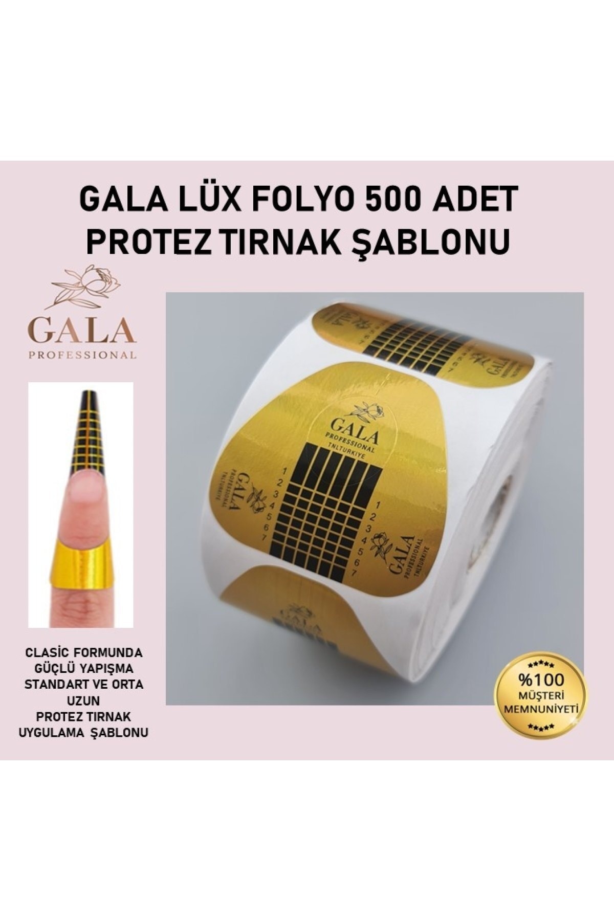 Gala Lüks Ve Çok Kullanım Plastik Tırnak Protez Şablonu