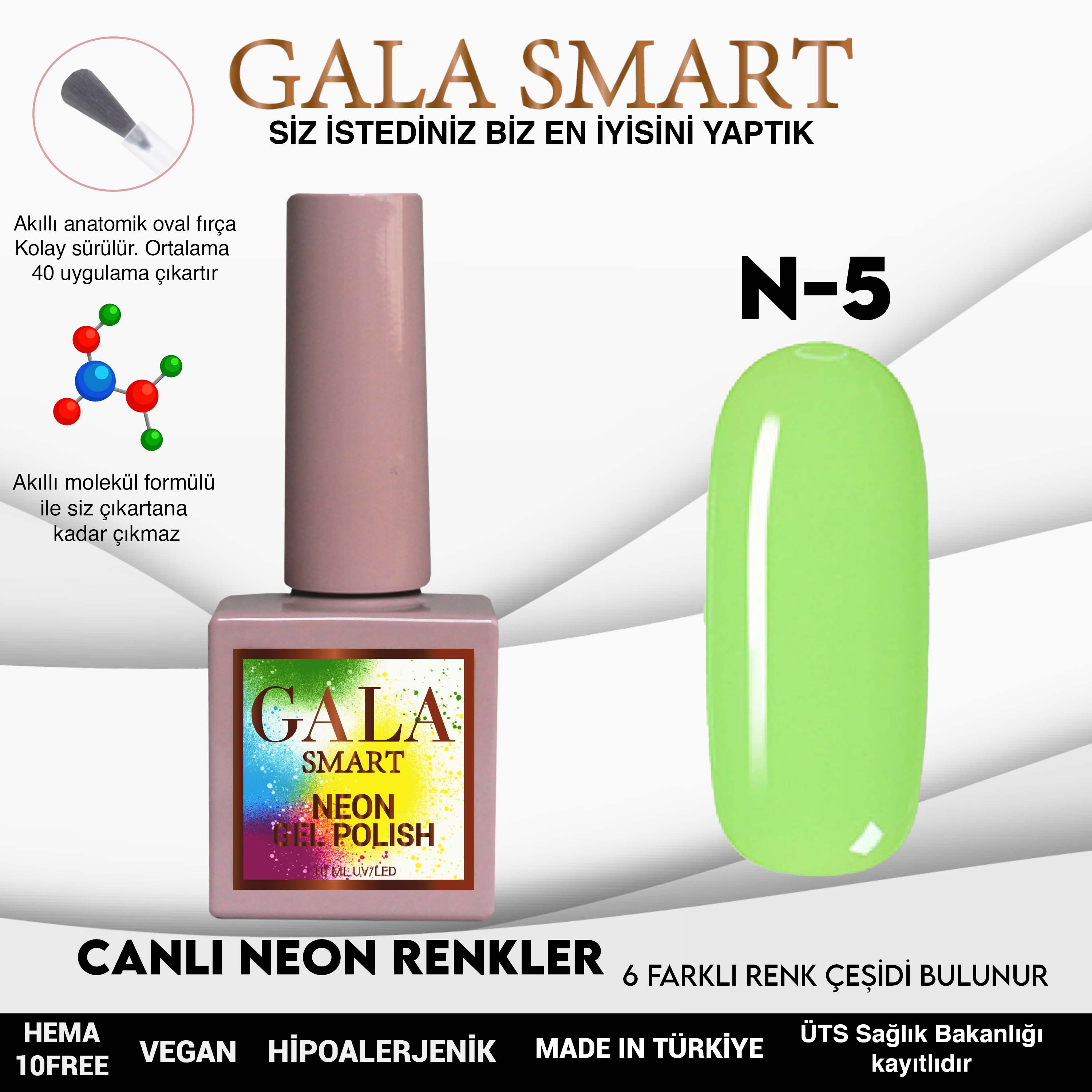 GALA SMART NEON SERİ KALICI OJE