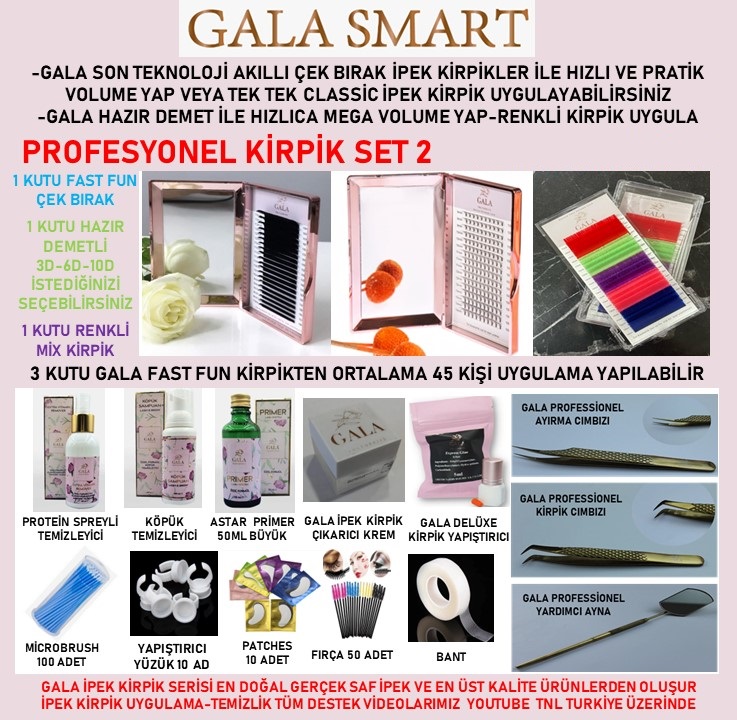 GALA SMART PROFESYONEL İPEK KİRPİK SETİ